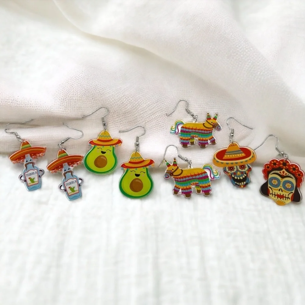 Sugar Skull Love: Spooktacular Dia de los Muertos Dangle Earrings! NWT Halloween